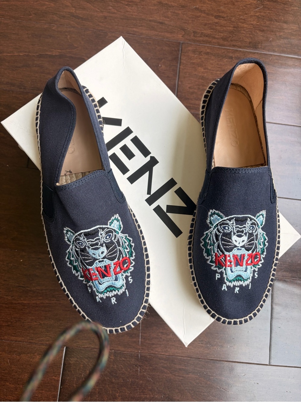 KENZO Espadrille Elastic Tiger Slip On Sneaker Unisex  Men US7/EU40 limited Ed